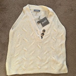 Marled by reunited brand new with tags knit cream ivory sweater vest size large